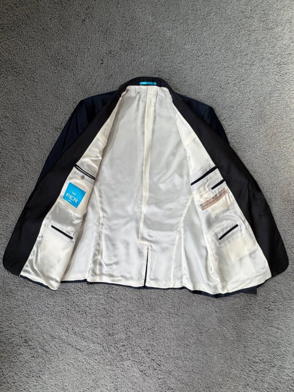 MARK & LONA FER Collection Strip Search Warrant Jacket - UK 46R-Navy/Black NWOT - Picture 6 of 14